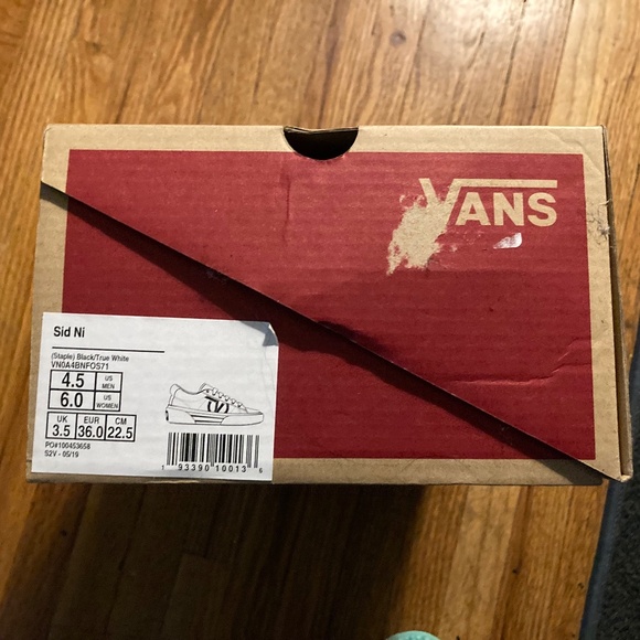 women’s Sid Ni shoes tennis size 6 black laces Vans - Picture 2 of 5